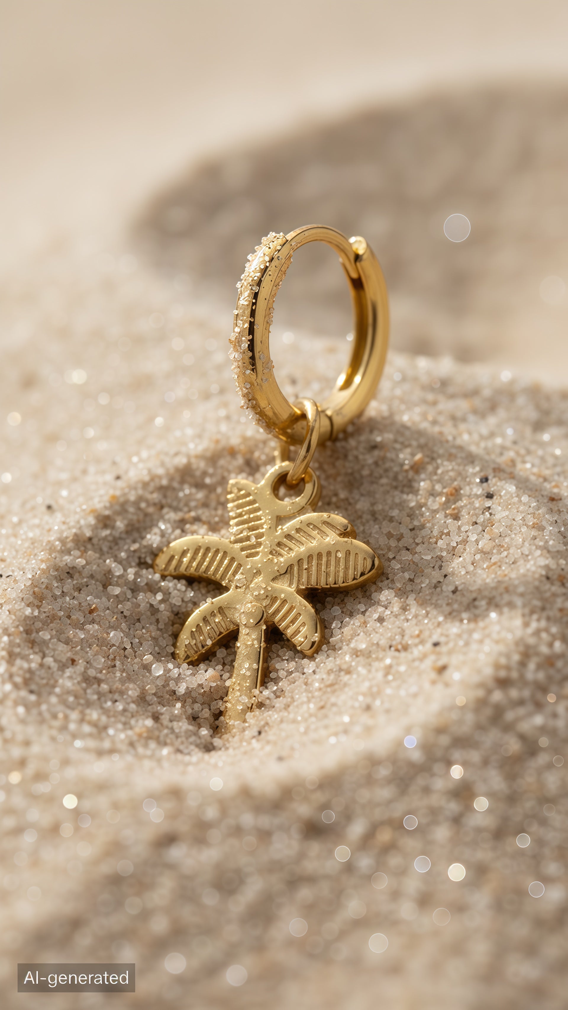 Charm palmier métal doré pour collier chien cuir végétal – Zumis Paris