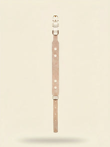 Collier chien cuir végétal blanc Albâtre – Zumis Paris